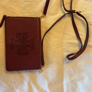 Tory Burch Burgundy Crossbody Bag